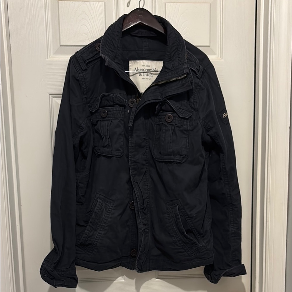 Abercrombie & Fitch Dark Gray/Navy Military Jacket
